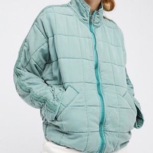 Free People Dolman Quilter Jacket Green Size M